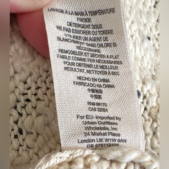 FREE PEOPLE Coat of Arms Jacket Cardigan Sweater Nautical Navy Ivory Coatigan - Picture 11 of 13